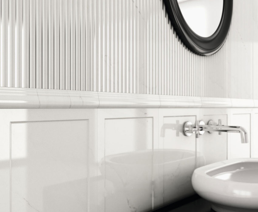 Керамогранит Carrara Suite Lines Blanco R 30x90.2_0